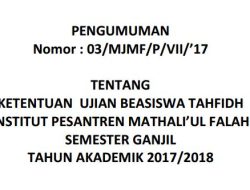 Informasi Beasiswa Tahfidh IPMAFA 2017