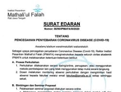 SURAT EDARAN TENTANG PENCEGAHAN PENYEBARAN CORONAVIRUS DISEASE (COVID-19)