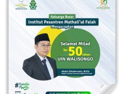 Keluarga Besar IPMAFA Mengucapkan: Selamat Milad ke-50 UIN WALISONGO