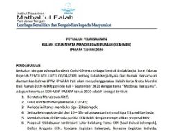 Petunjuk Pelaksanaan Kuliah Nyata Mandiri dari Rumah IPMAFA tahun 2020
