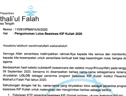 Pengumuman LOLOS Beasiswa KIP 2020