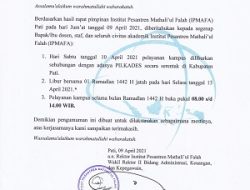 PENGUMUMAN LAYANAN KAMPUS DAN JAM KERJA PEGAWAI-RAMADHAN 1442 H