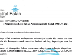 Pengumuman Lolos Administrasi KIP Kuliah 2021