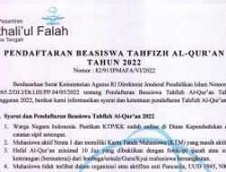 PENDAFTARAN BEASISWA TAHFIZH AL-QUR’AN 2022 – IPMAFA