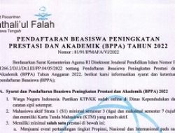 PENDAFTARAN BEASISWA PENINGKATAN PRESTASI DAN AKADEMIK (BPPA) TAHUN 2022