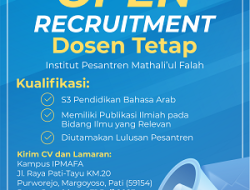 Open Recruitment Dosen Tetap IPMAFA