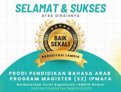 Prodi S2 PBA IPMAFA Raih Akreditasi “Baik Sekali” dari LAMDIK